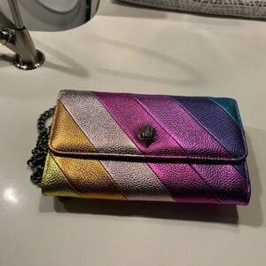 Kurt Geiger beautiful Multi Color Metallic Clutch with Chain Strap.